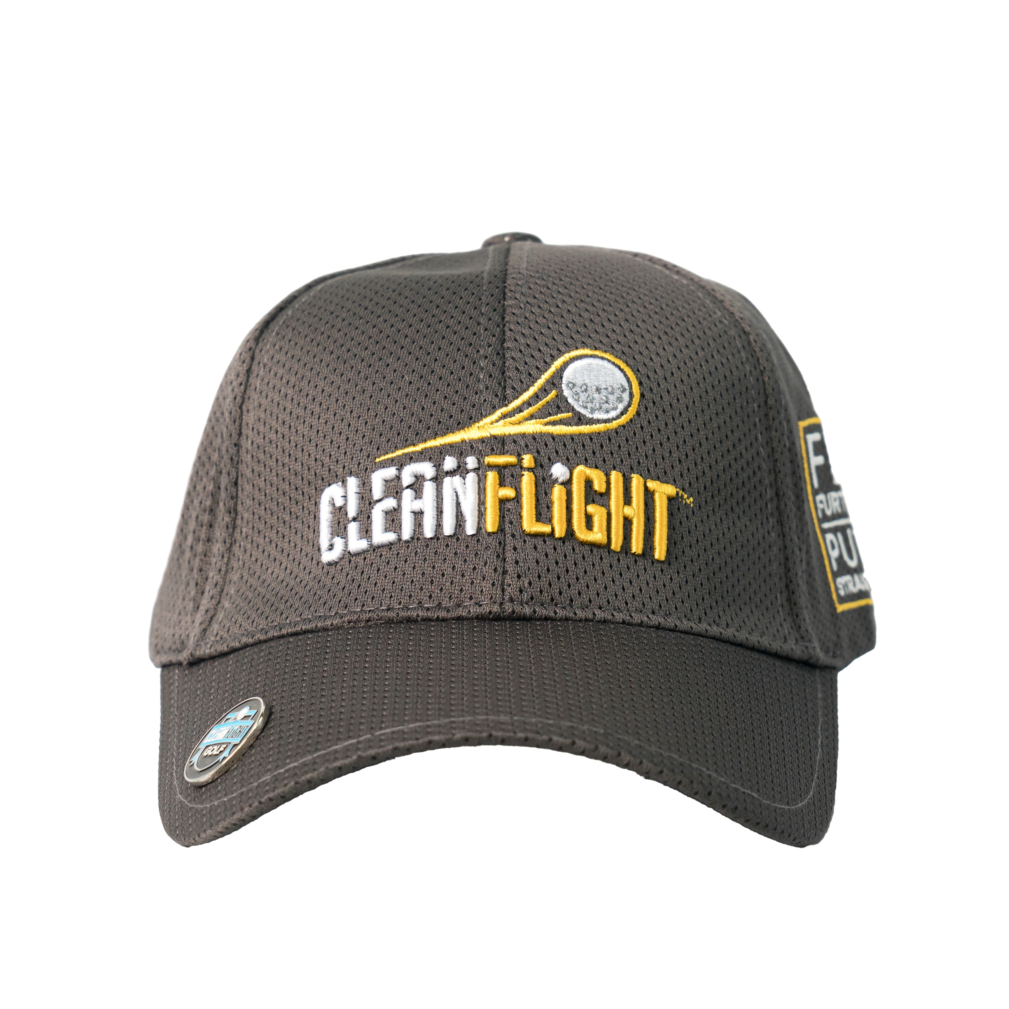 Clean Flight Premium Sweat Wicking Golf Cap - Grey