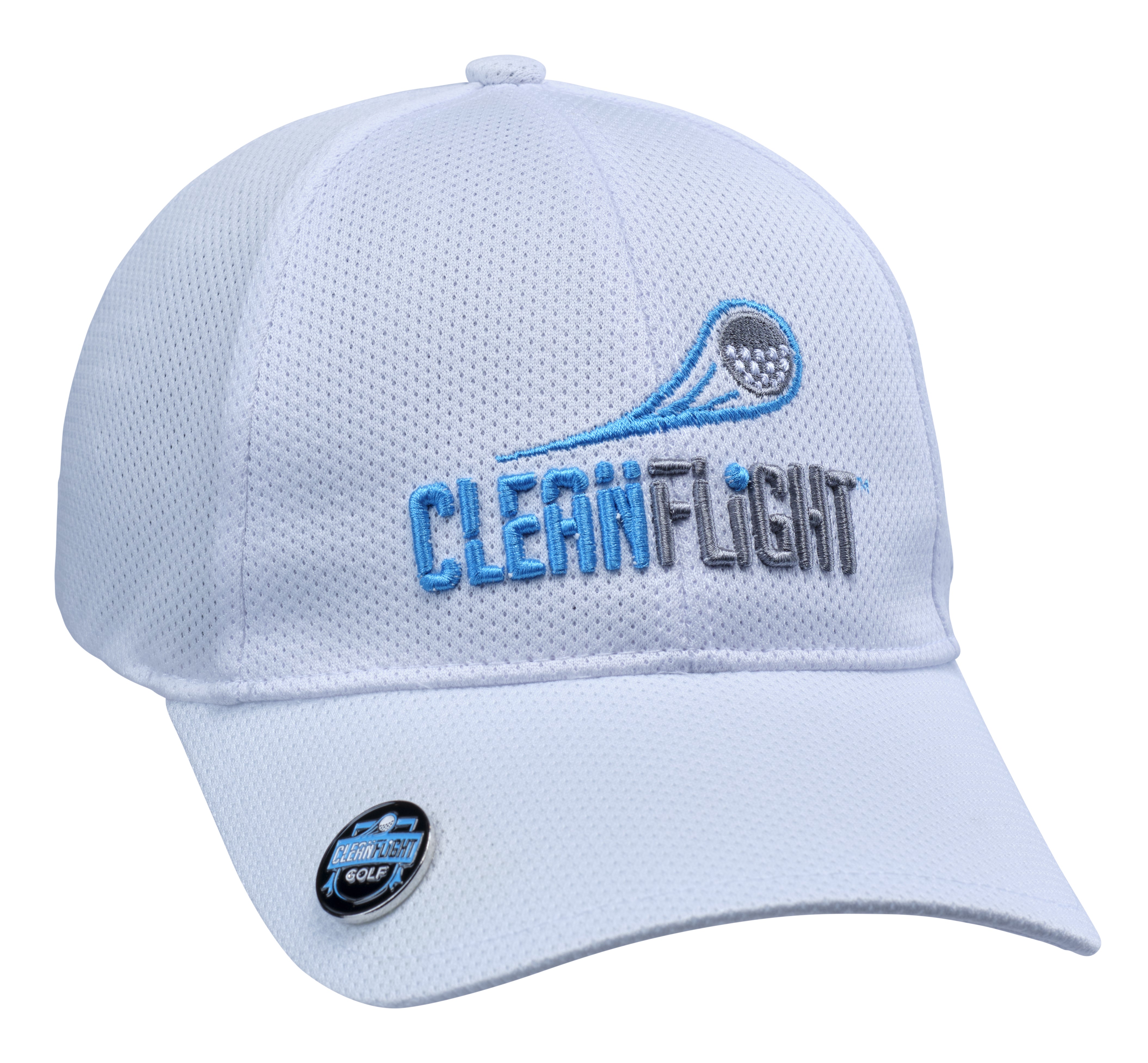 Clean Flight Premium Sweat Wicking Golf Cap - White