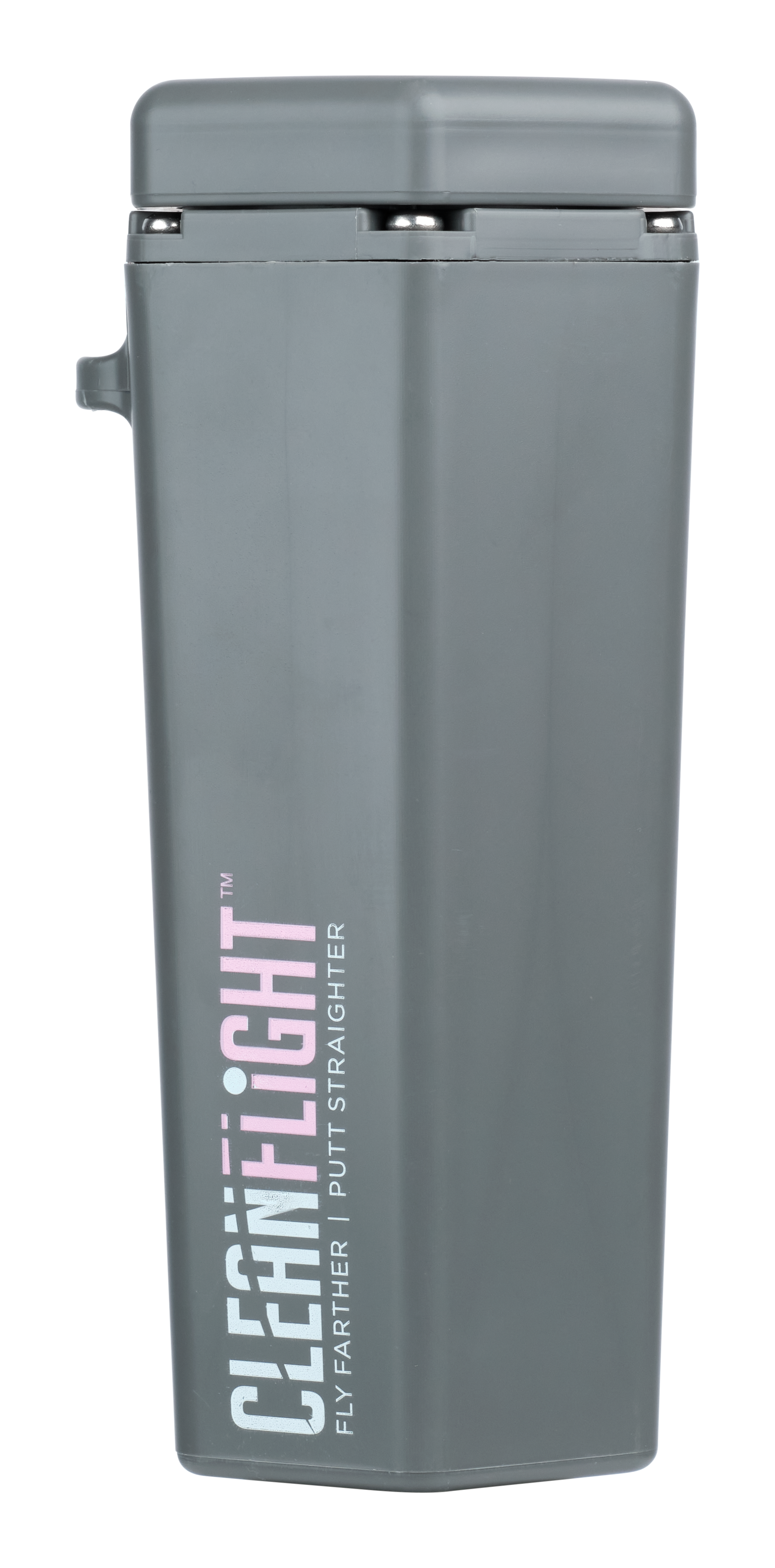 CLEAN FLIGHT Personal Golf Ball Washer - Grey with Pink logo