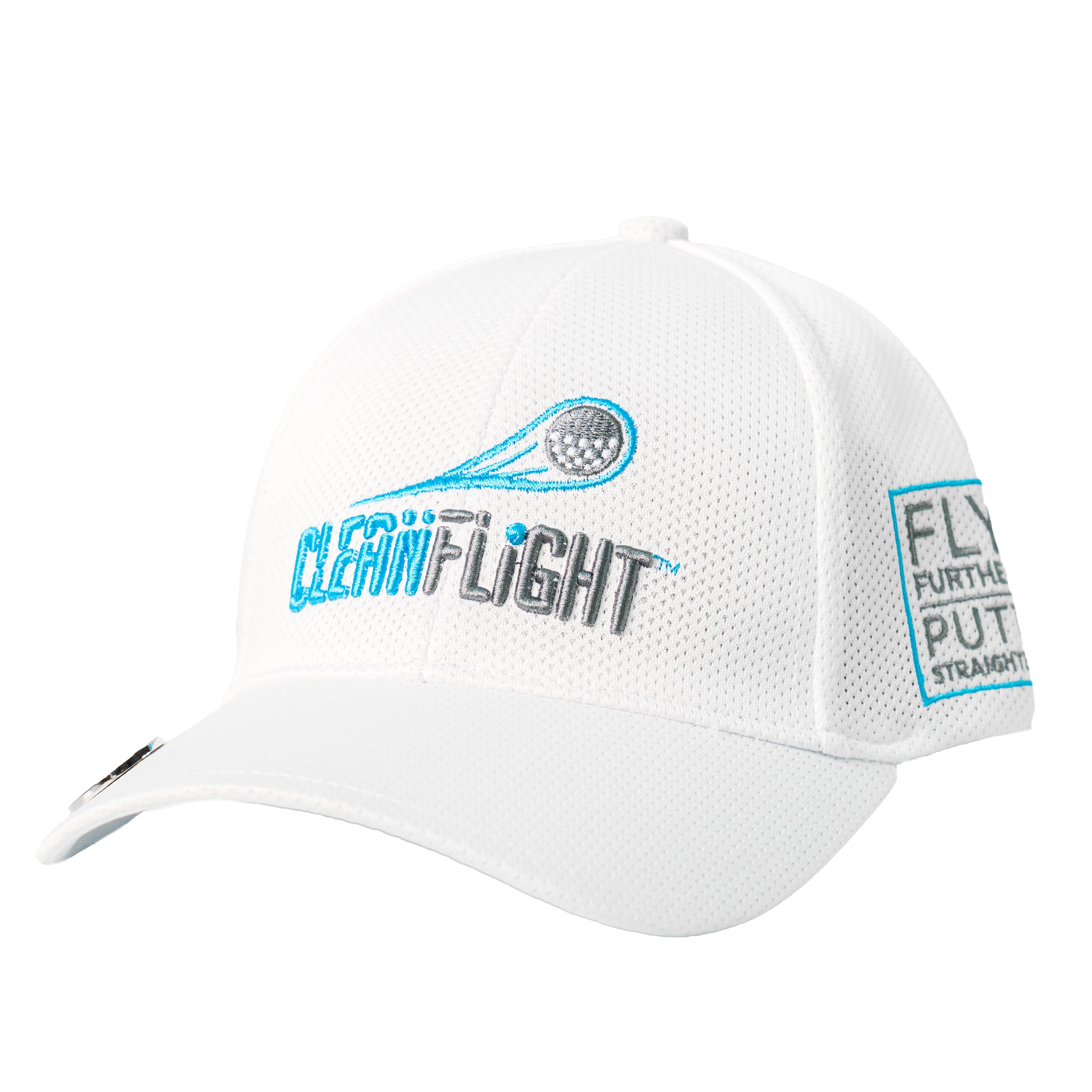 Clean Flight Premium Sweat Wicking Golf Cap - White